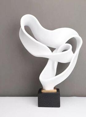 北欧象厅脂飘带摆件样板房树售楼部卧室书房客餐抽厅JLQ电视柜饰