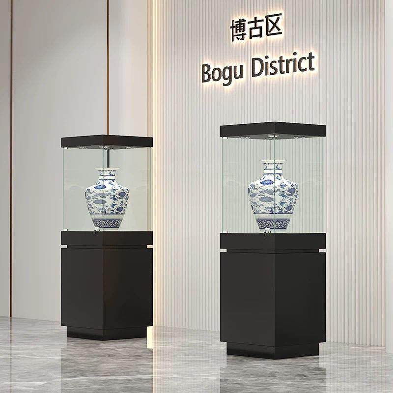 模型展示柜透明玻璃柜玉器玻璃柜子珠宝透明陈列柜古董文物展示柜