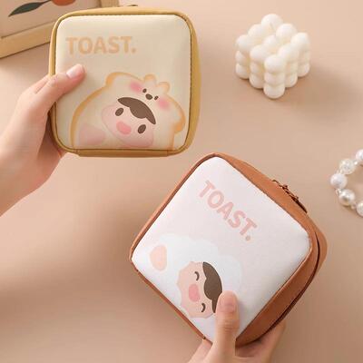 Large Capacity Sanitary Pad Organizer for Women, Cute Portab