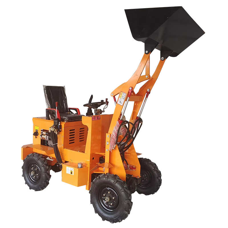 养殖场农用驱粪铲车多功能装载机小型柴油装载建筑工地清四推土机