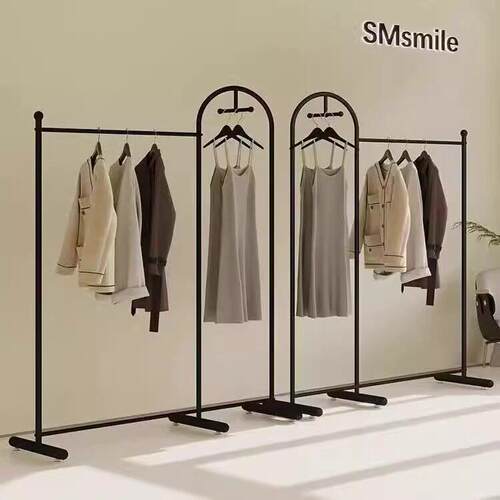 服装店展示架 黑色铁艺服装挂衣架 挂衣杆 创意设计 男女通用定制