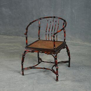 竹凳子 围椅户外老式 复古筇竹圈椅唐式 仿古椅太师椅官帽椅新中式