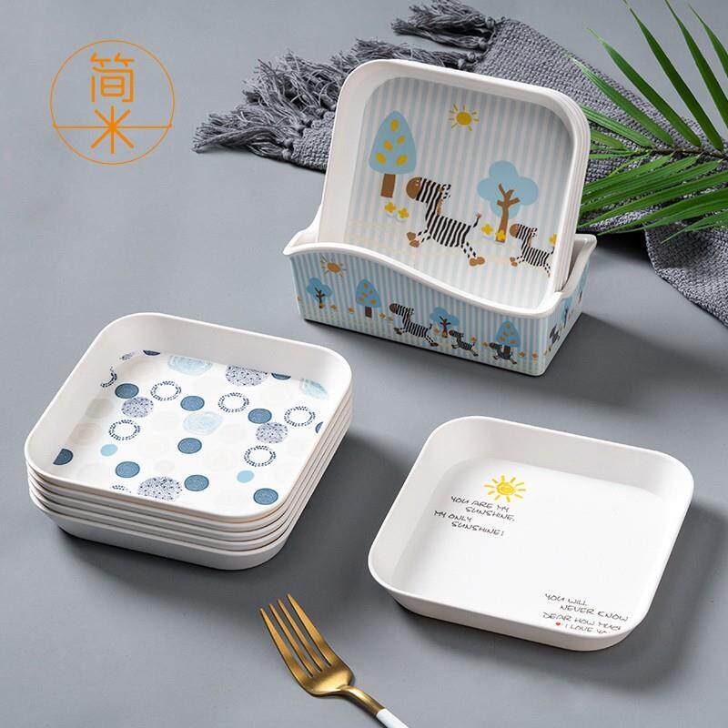 吐骨碟家用食品级餐桌垃圾盘轻奢吐骨头盘碟子新款塑料密胺水果盘