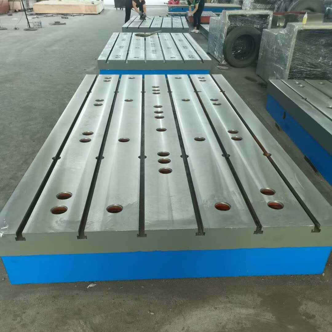 铸铁平台1000-8000实验T型槽划线焊接检验平台大型铸铁平板工作台