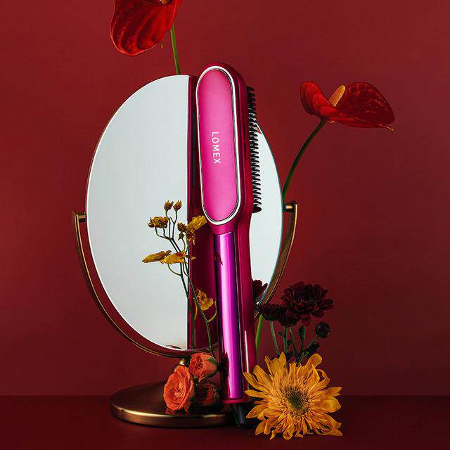 新款直发梳负离子美发直卷两用直发器便携多功能热风梳