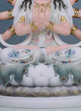 康盛斗姆元君神像汉白玉斗母斗姥星君九皇斗姆中式家用供奉摆件