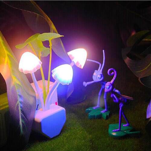 New Light-Controlled LED Mushroom Night Light Wall Light wit