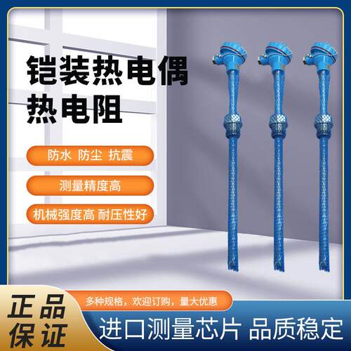 晶耀WZPB2KFN-230-K双支铠装热电阻温度传感器一体化测温探头