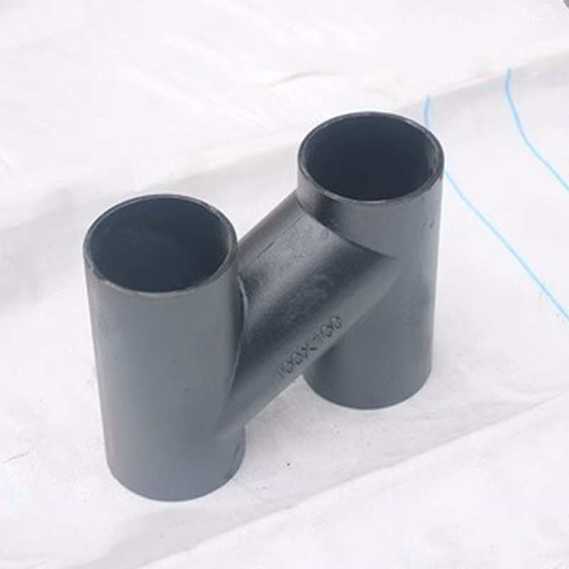 W型柔性排水管件H管 铸铁管H四通接头排水系统铸铁管件