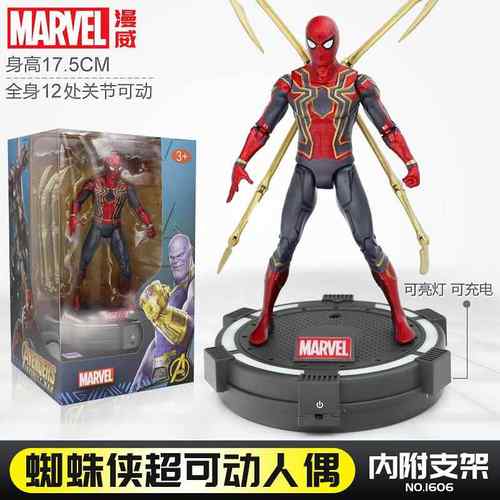 正品漫威周边钢灭铁侠蜘侠手办复仇者联盟蛛摆件国队长绿巨人霸美