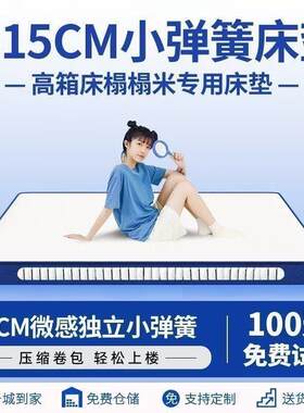 拉车超级蓝色盒子床垫微感独立MINI小圆簧压缩卷包跨境床垫榻榻米