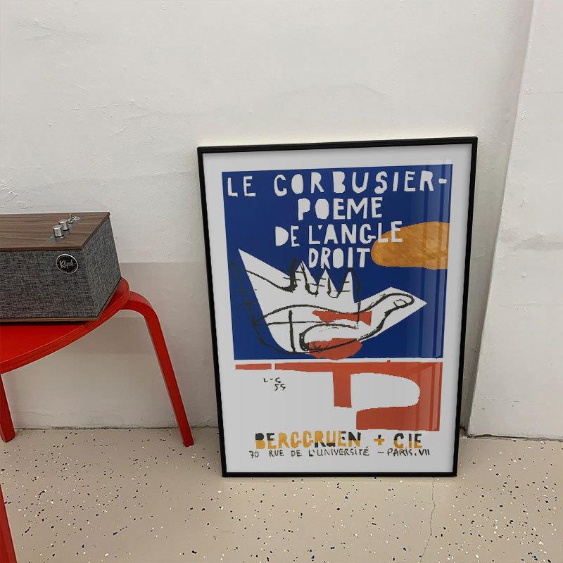 勒·柯布西耶 Le Corbusier 现代主义建筑装饰画设计院工作室挂画