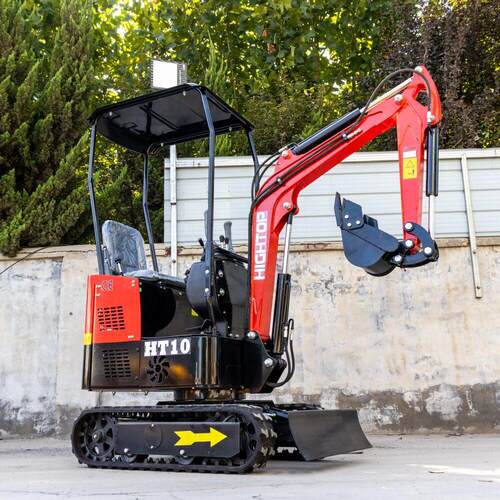 新款HT10家用小型挖掘机 工程拆除破碎钩机 农用果园多功能挖土机