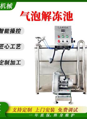 全自动气泡解冻池 冷冻鸭货解冻沥血设备 海鲜牛肉气泡解冻机器