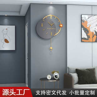 现代轻奢挂钟简约个性 饰时钟挂墙创意网红艺术钟表客厅 时尚 家用装