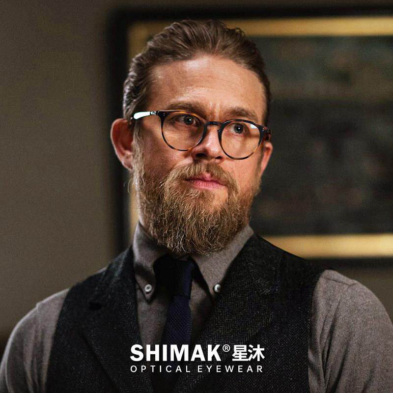 超轻覆古圆形板材眼镜框男款近视手造大脸玳瑁色文艺女可配防蓝光