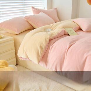 可定制冬天牛奶绒被套单件150x200x210加绒珊瑚绒被罩180冬季被单