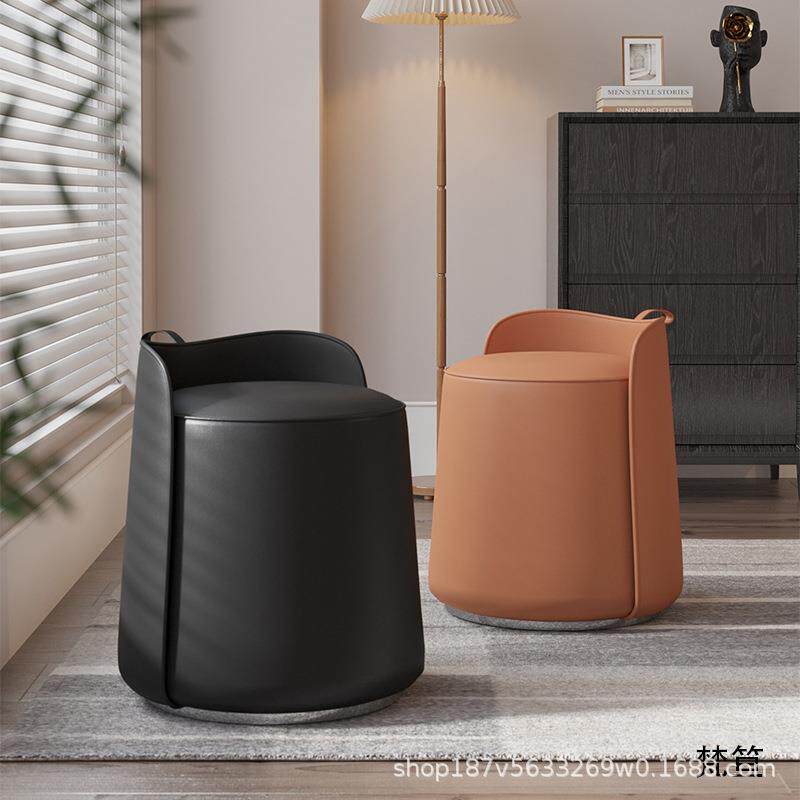 化妆椅简约代圆梳妆台凳子家用凳妆卧室现梳248凳实木茶几凳网红