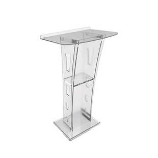 可定制亚克力讲台透明彩灯演讲台会议讲桌婚礼音乐会演示讲台