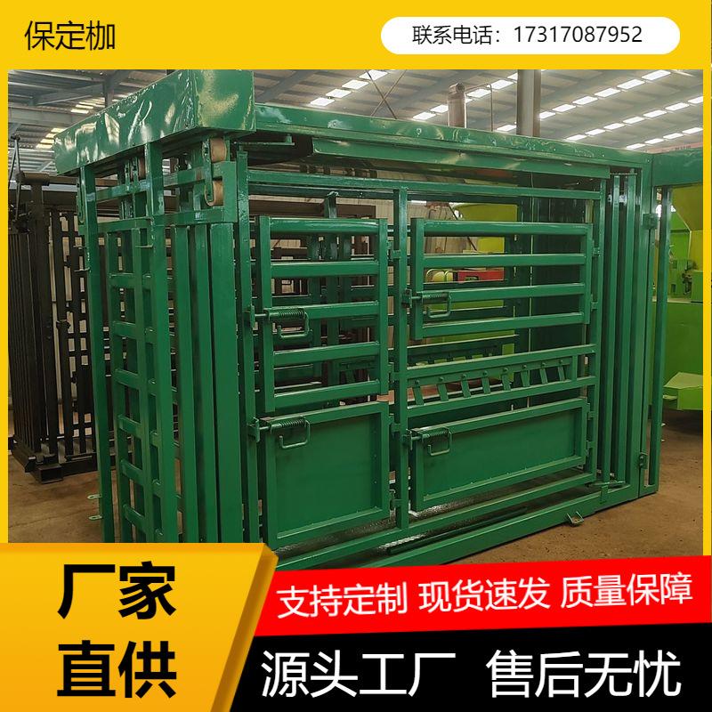 可移动牛保定栏牛场防疫打针做手术枷输精称重固定栏架奶牛