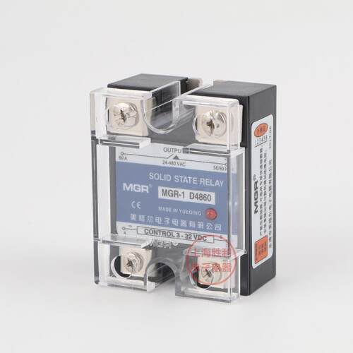美格尔单相固态继电器220V SSR MGR-1 D4860 60A直流控交流DC-AC