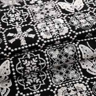 新款 皆川风明格E21387绣布樋料口刺愉美子绣花布