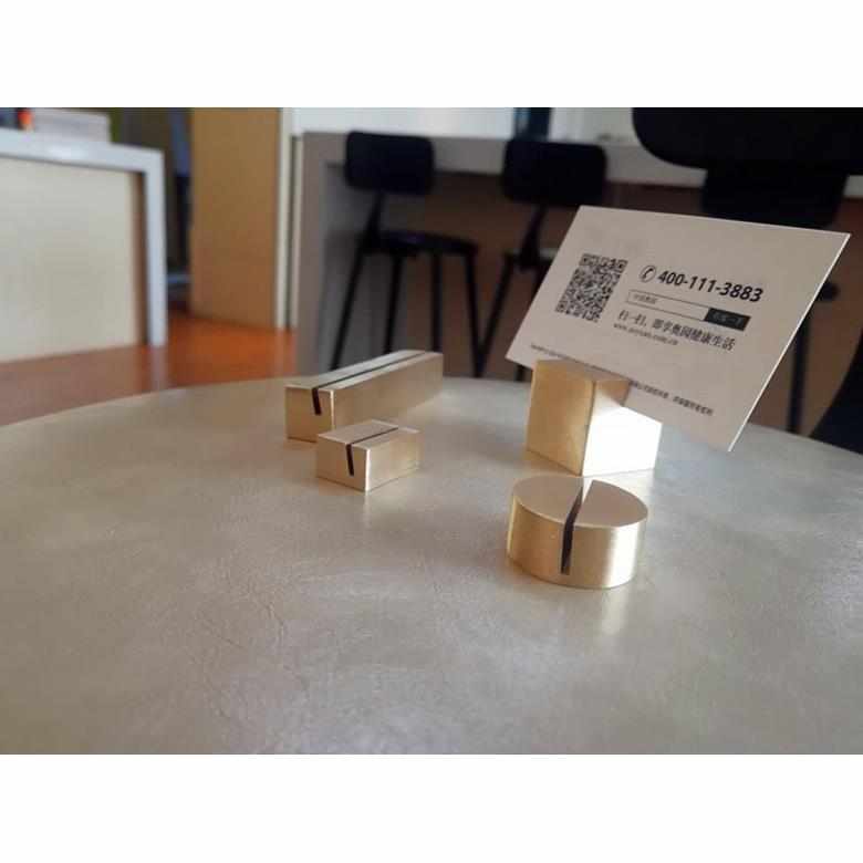 黄铜卡片展示架 名片夹 照片架便签夹 铜价格牌底座标签夹留言夹