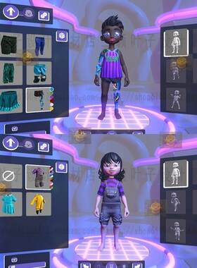 Unity3d元宇宙换装模版 Kekos发型服装动画场景自定义搭配 1575