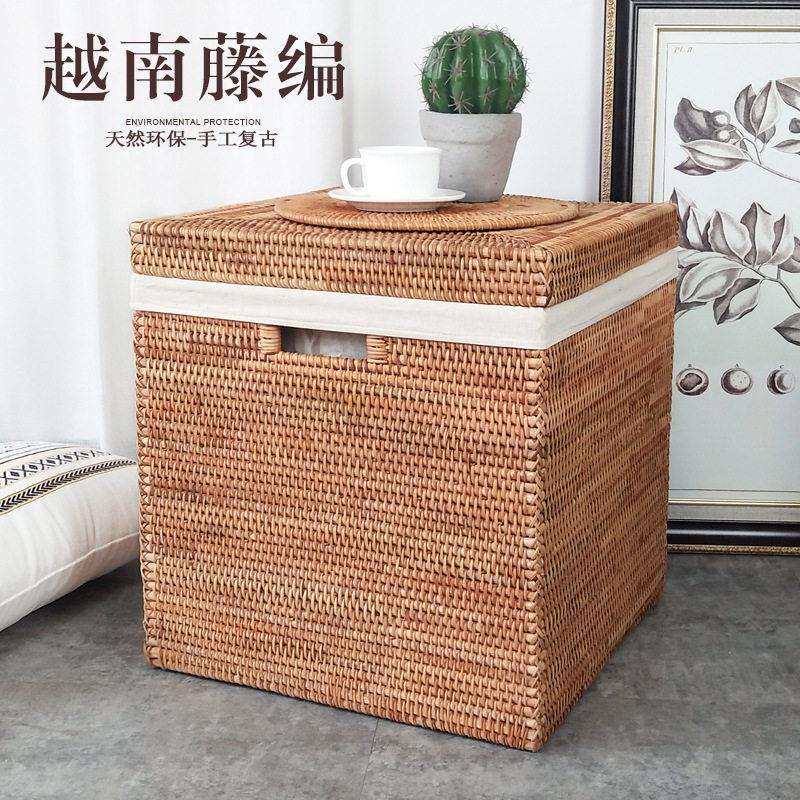越南藤编大号储物箱整理箱衣服杂物收纳筐收纳盒衣物收纳框