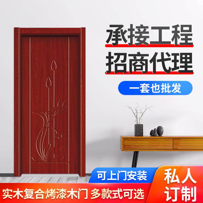 简欧黑胡桃色木门 生态雕花门 时尚卧室木门