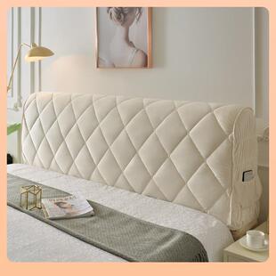 ?包加厚夹棉床头罩软包布艺性靠全背罩简约现代床头Fh 套罩 $%pb