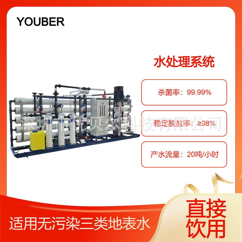 20吨每小时反渗透去离子水处理设备大中小型地下水苦咸水过滤净化