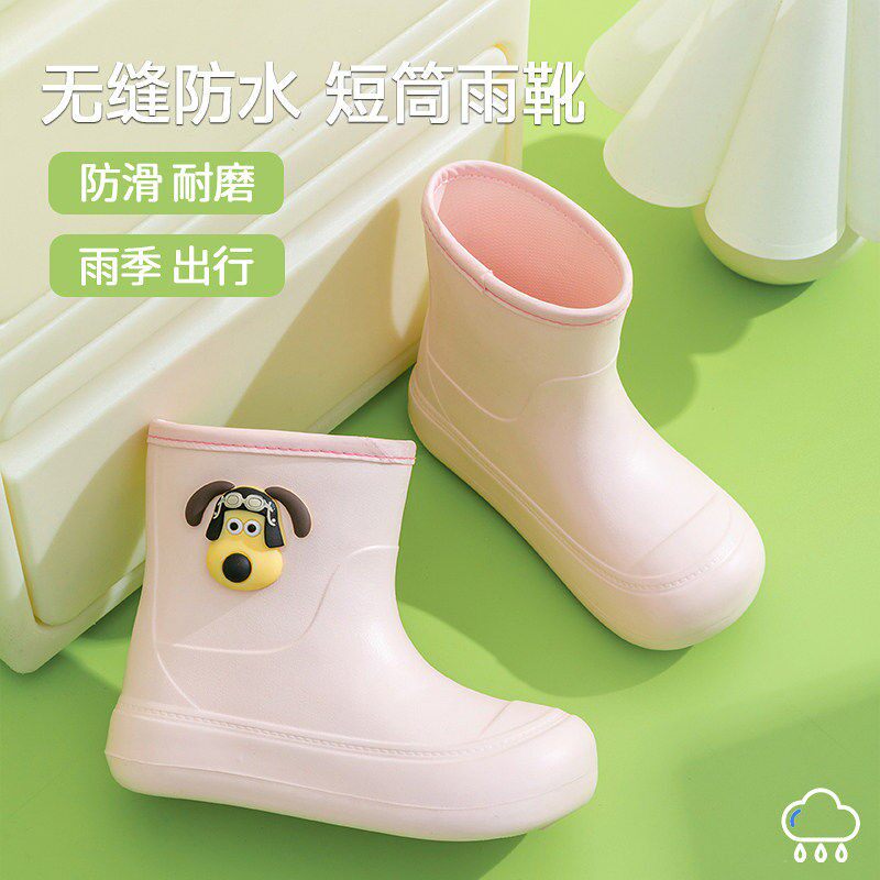 四季通用儿童雨靴胶鞋女童外穿防水迪士尼少女心亲子雨鞋
