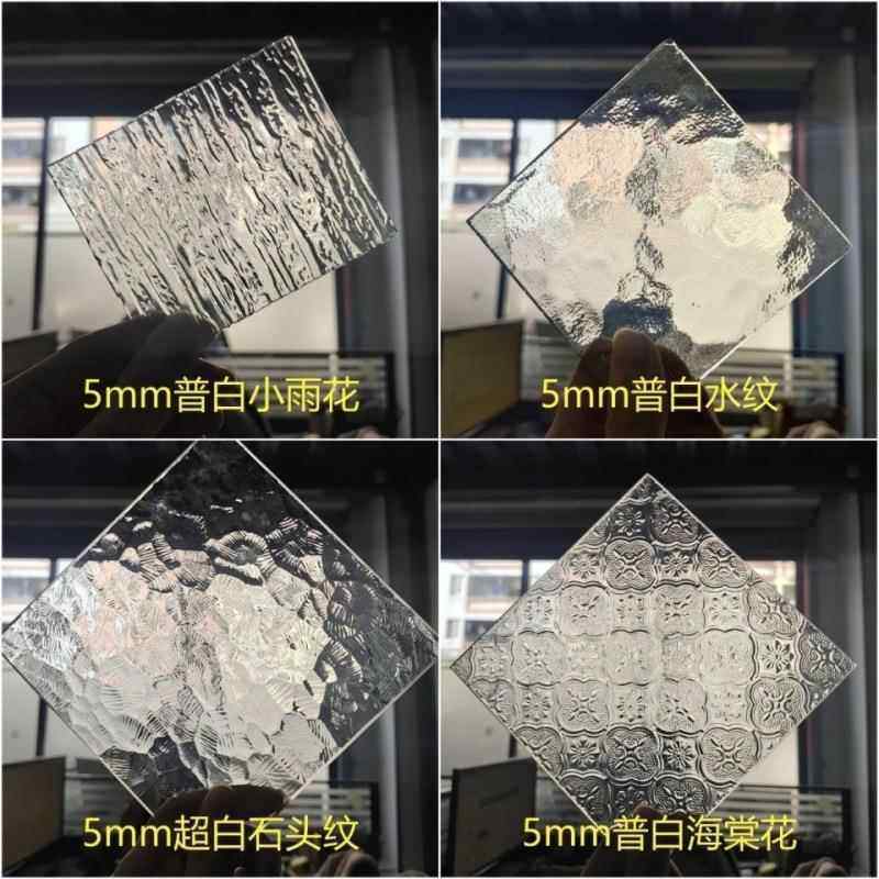 厂家栈艺直销55mm—12mm防滑玻璃道压花玻玻璃地板钢化璃术玻璃