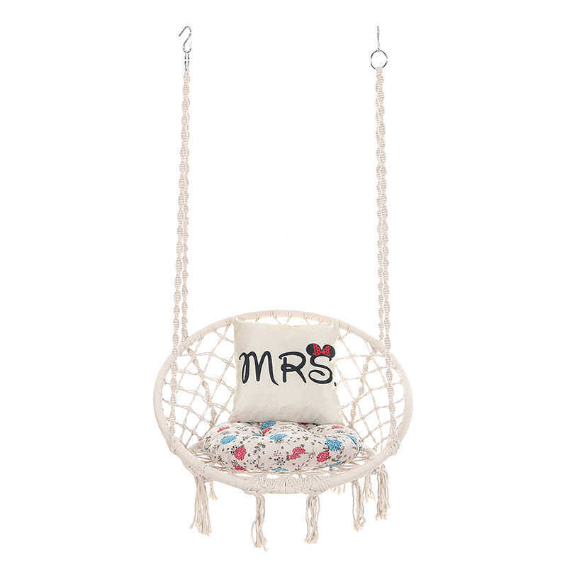 摇篮椅欧风秋千庭院批发休闲户外吊篮北吊床手工露营编织室内