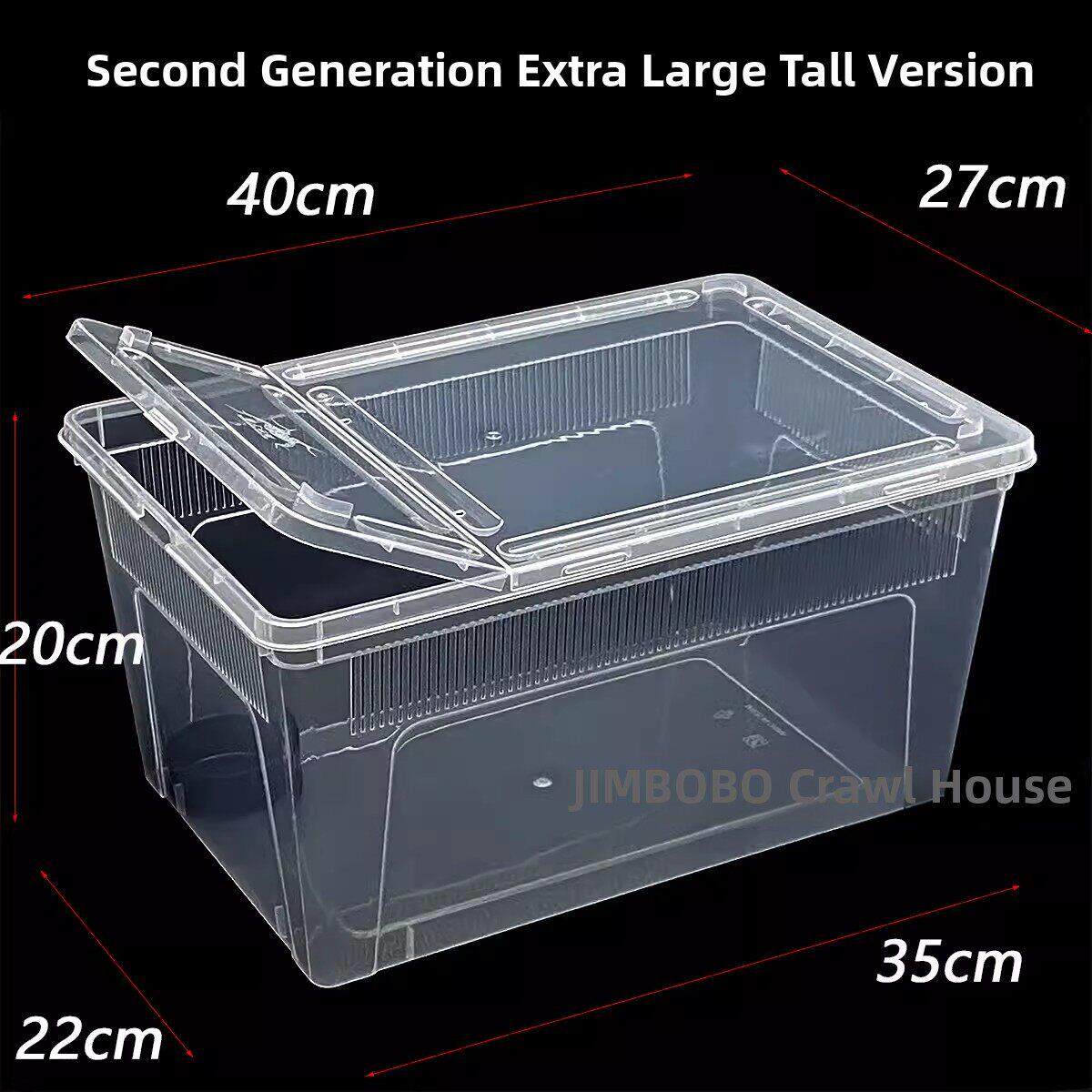 爬行动物饲养箱带盖的饲养箱爬行动物宠物箱宠物蛇蜘蛛蝎子壁虎蜗