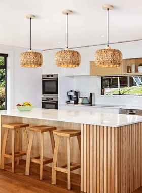 20239灯西25款年新藤编竹编吊灯餐厅编织吊简约酒店阳台波米亚