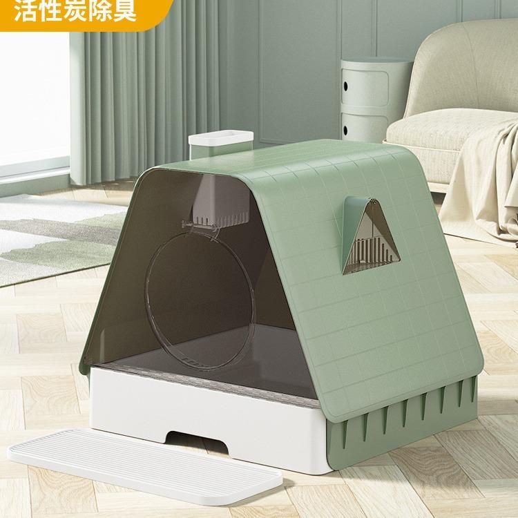 猫砂盆超大号全封闭防臭猫咪厕所特大号屎盆抽屉式猫沙盆子防外溅