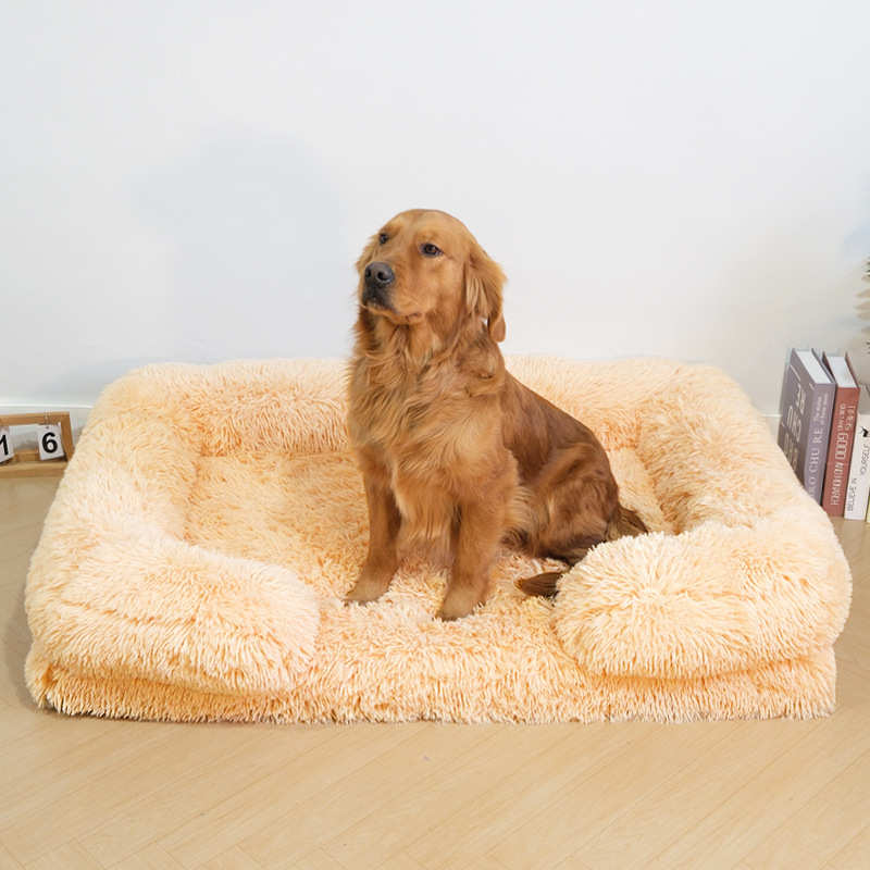 狗窝四季通用博美小狗宠物大号柴犬边牧狗窝猫窝长毛绒方窝宠物窝
