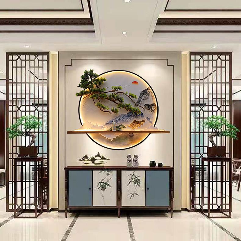 新中式客厅背景墙饰壁挂展厅墙面挂件电视墙装饰壁画 画玄关墙壁