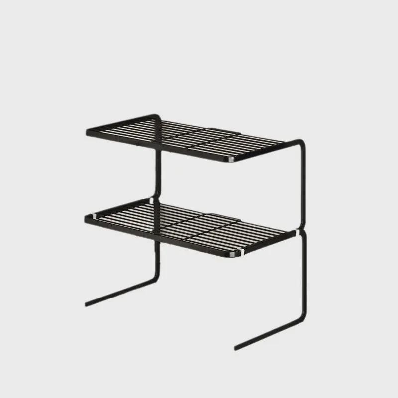 厨房桌面分层架台面置物架橱柜锅具架收纳架子多层隔板架厂家