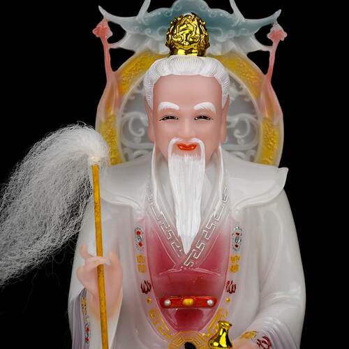 三清道祖神像道家祖师供奉摆件汉白玉太上老君道德元始灵宝天尊像