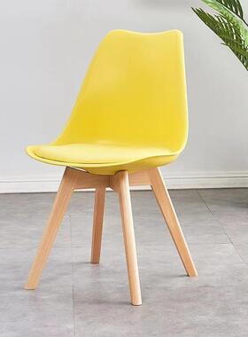 家餐椅办靠ACN用背休闲椅书房公化妆椅实木洽谈会议椅子