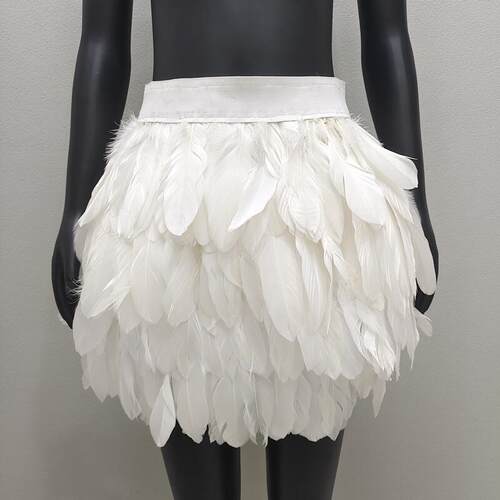 Feather skirt color makeup dance half skirt women's short