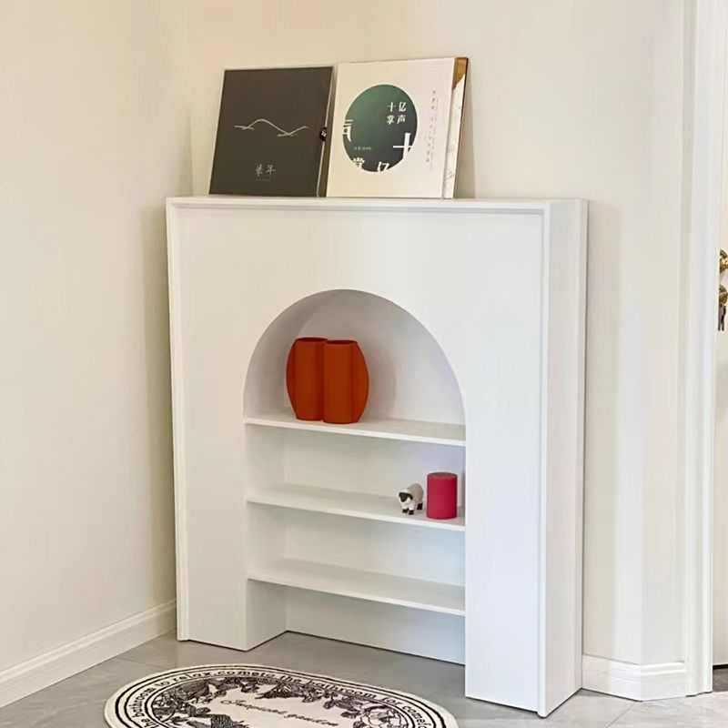 法式ins风客厅装饰柜壁炉韩式白色展示玄关柜美式网红置物架简约