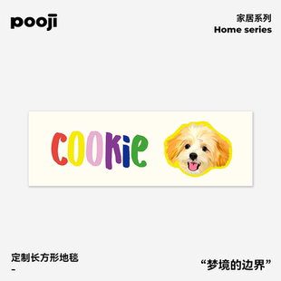 POOJI宠物定制周边地毯轻奢卧室客厅房间长方形猫咪狗狗创意礼物