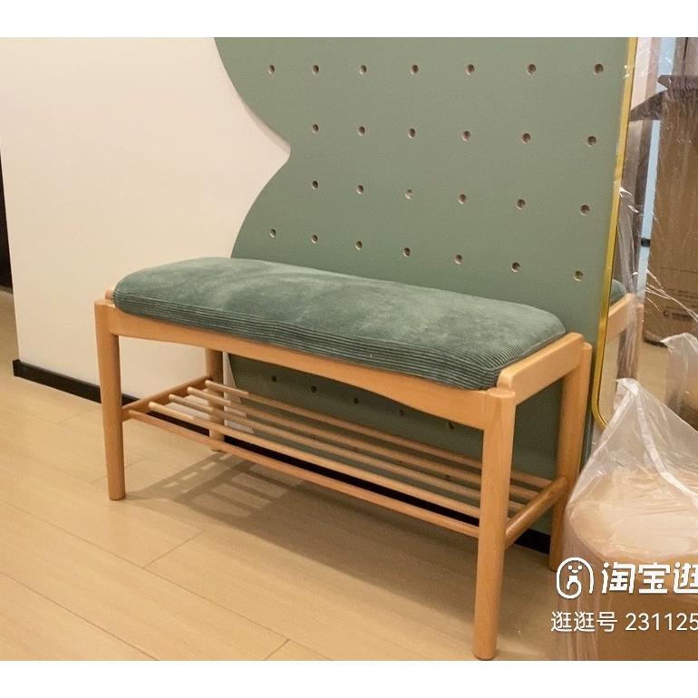 北欧实木换鞋凳日式家用门口穿鞋凳进门可坐多层小户型玄关换鞋架