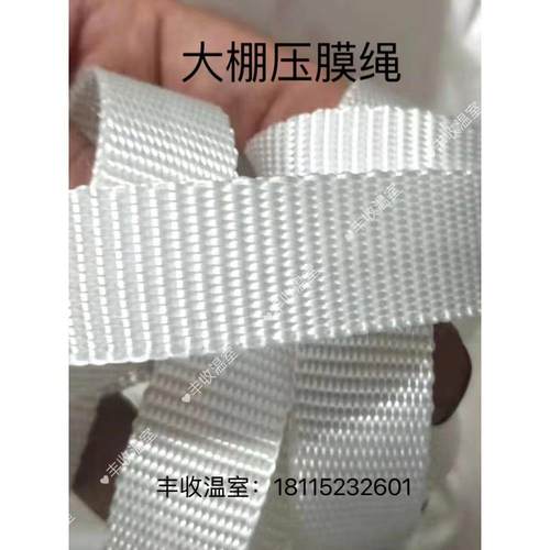 促销园艺温室大棚配件压膜线绳带加厚白色抗老化拉力压膜双层筒带