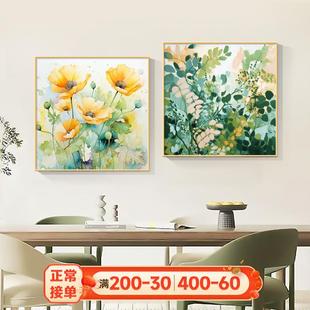 大芬村油画鞋柜餐厅背景墙装饰画现代轻奢餐桌挂画高级感客厅壁画