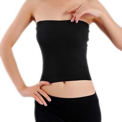 Women Bralette Tube Top With A Cut On The Chest Sexy Women